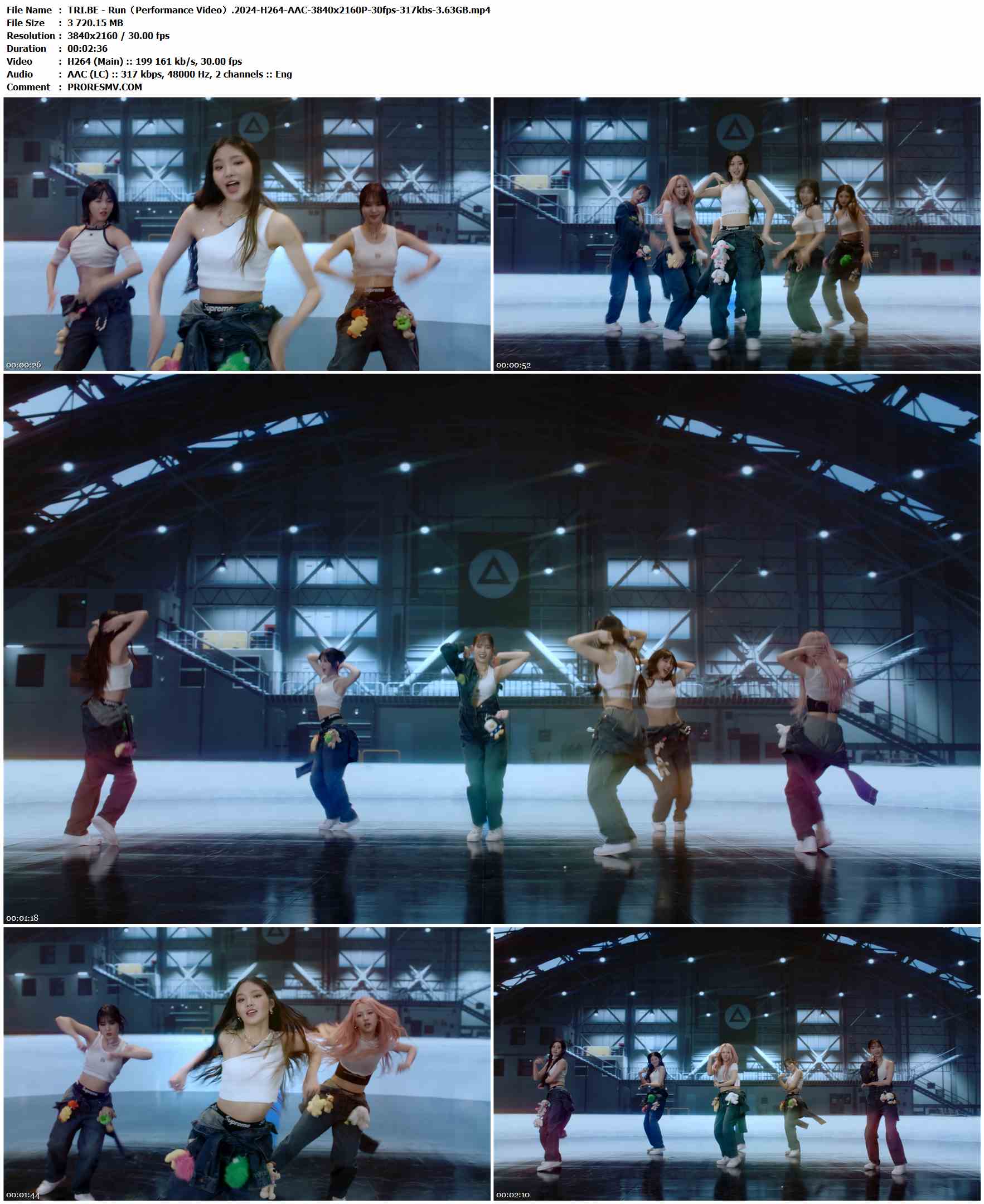 TRI.BE - Run（Performance Video）.2024-H264-AAC-3840x2160P-30fps-317kbs-3.63GB官方MV_高清MV